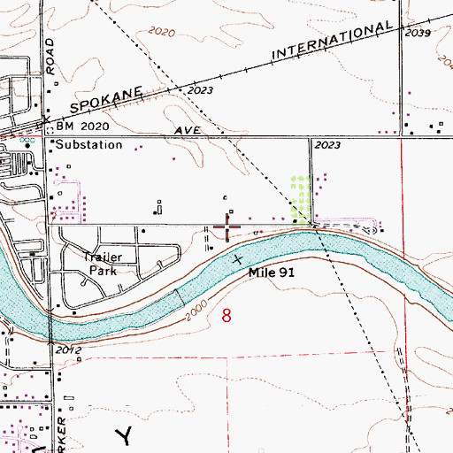 Topographic Map of Chnak'wa'qn Breaks, WA