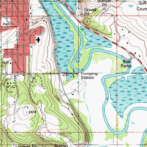 Topographic Map of ?q'e'ykwe' Rapid, ID