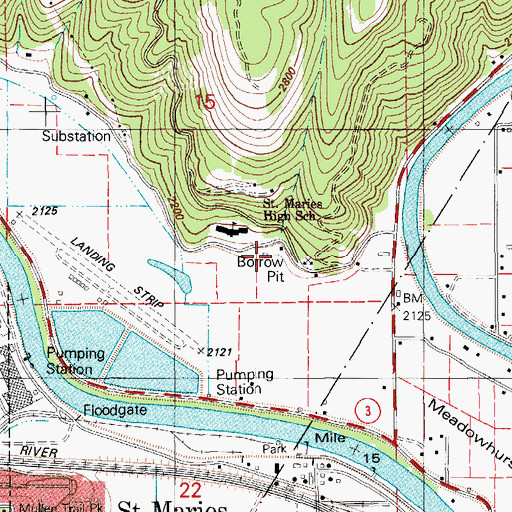 Topographic Map of Hnmlmulsh Grove, ID