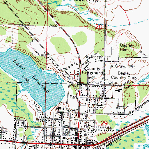 Topographic Map of Clearwater County Fairground, MN