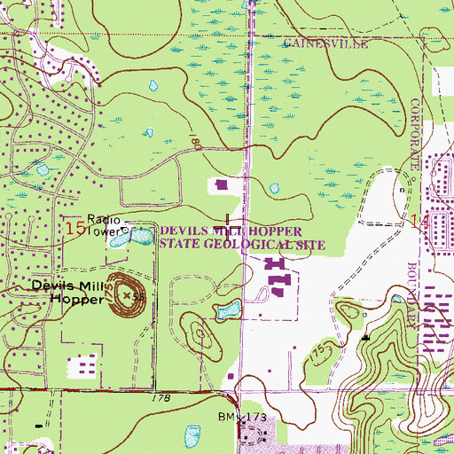 Topographic Map of Cox Communication Office - Gainesville, FL