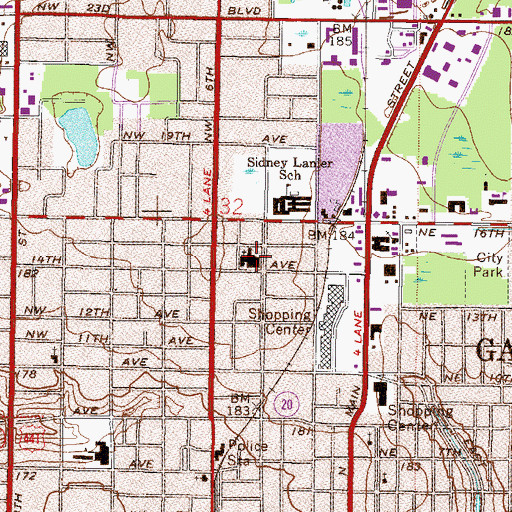 Topographic Map of Centro Cristiano Latinoamericano Getsemane, FL