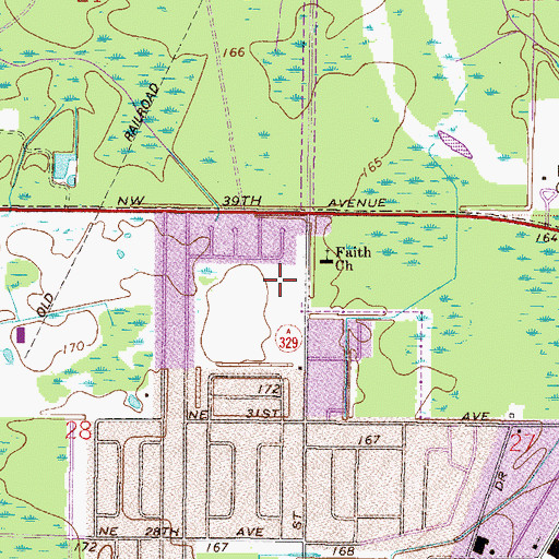 Topographic Map of Family Service Center, FL