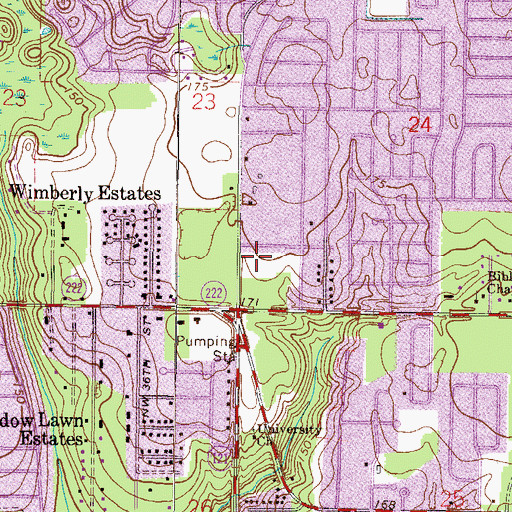 Topographic Map of Gethsemane Lutheran Church, FL