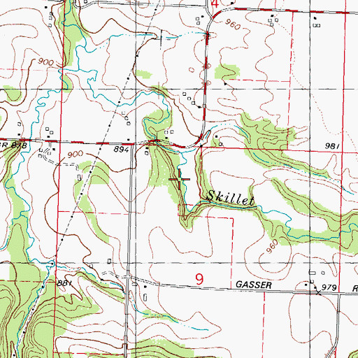 Topographic Map of Pewits Nest State Natural Area, WI