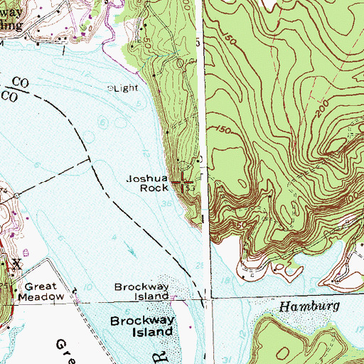 Topographic Map of Joshua Rock, CT