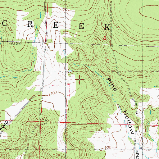 Topographic Map of Pine Hollow State Natural Area, WI