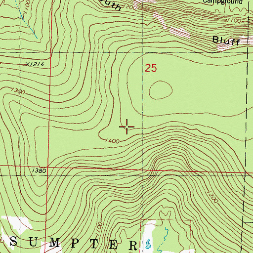 Topographic Map of South Bluff/Devil's Nose State Natural Area, WI