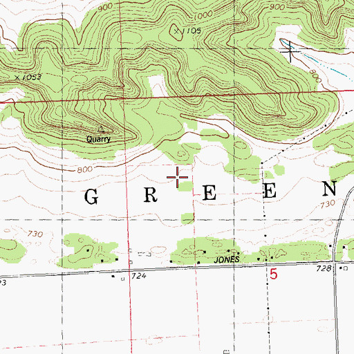 Topographic Map of Spring Green Preserve State Natural Area, WI