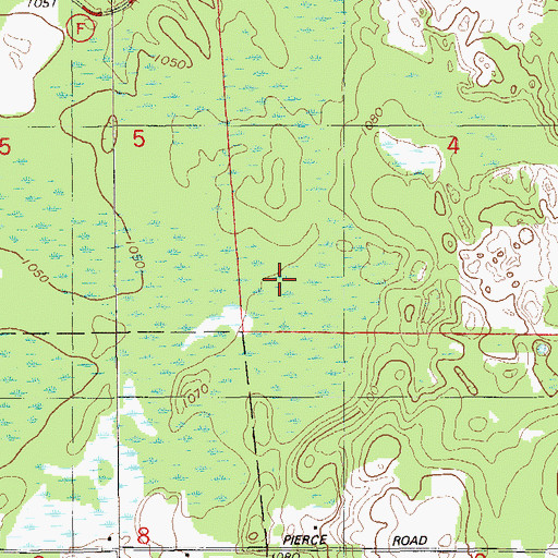 Topographic Map of Lampson Moraine Pines State Natural Area, WI