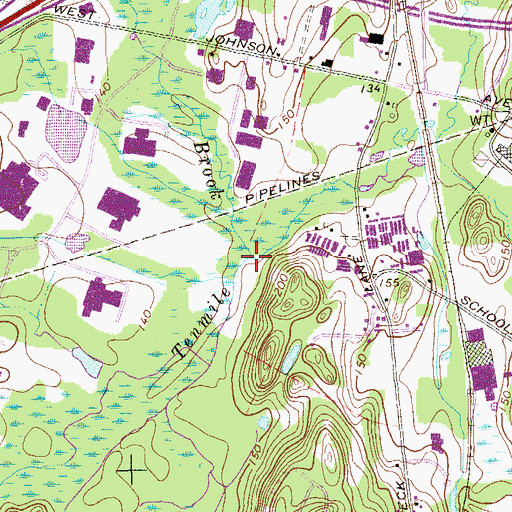 Topographic Map of Judd Brook, CT