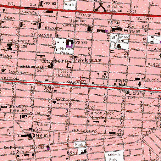 Topographic Map of Darchai Menachem School for Boys, NY