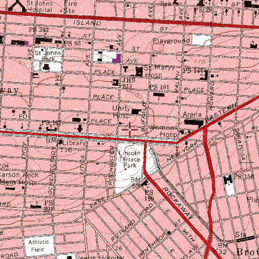 Topographic Map of David Grayson Christian Academy, NY