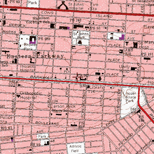 Topographic Map of Ebenezer Seventh Day Adventist School, NY