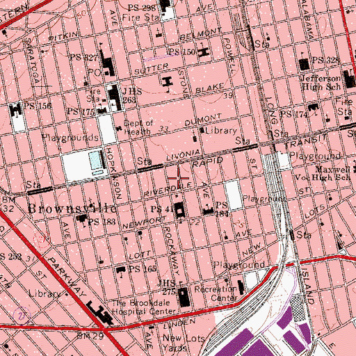 Topographic Map of Enya Community School, NY