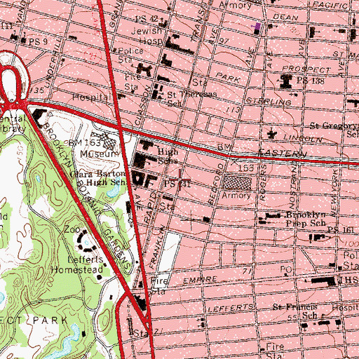 Topographic Map of Full Gospel Christian Academy, NY