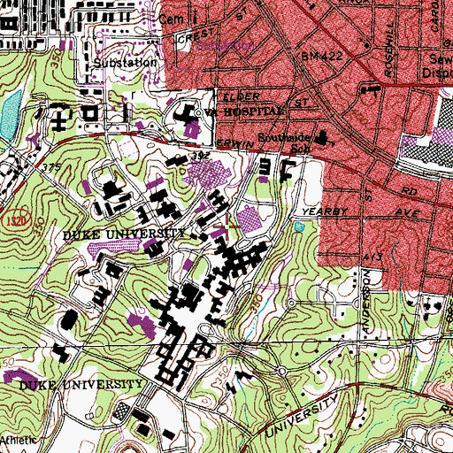 Topographic Map of Edwin A. Morris Clinical Cancer Research Building, NC