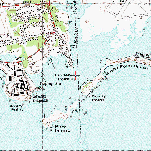 Topographic Map of Jupiter Point, CT