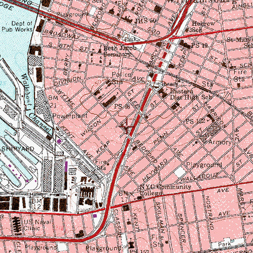 Topographic Map of Kedishas Naftoli, NY