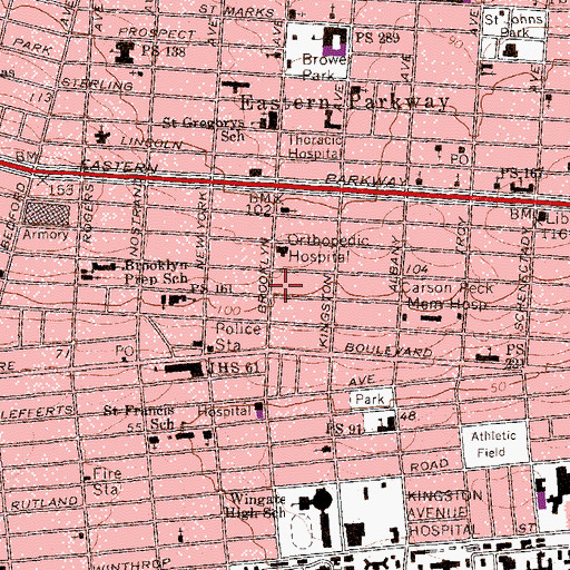 Topographic Map of Machon Chana, NY