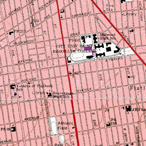 Topographic Map of Masores Bais Yaakov, NY