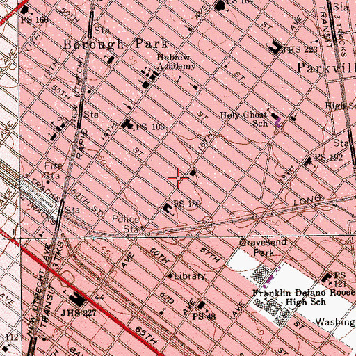 Topographic Map of Mesivta Mkor Chaim, NY