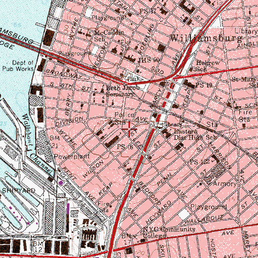 Topographic Map of Mesivta Nachlas Yacov A Yerim, NY