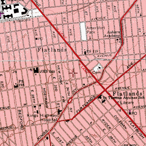 Topographic Map of Mesivta Tiferes Yisroel, NY