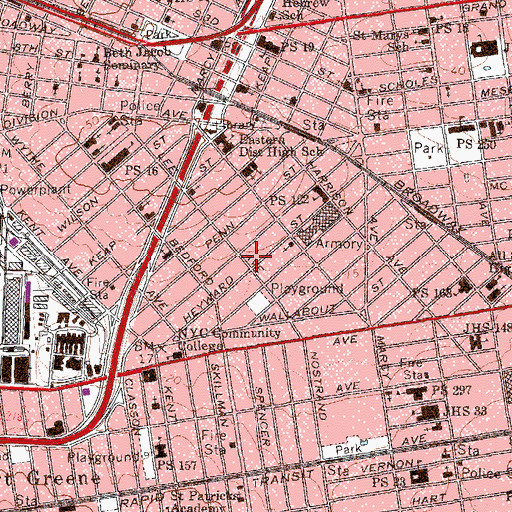 Topographic Map of Mesivta Tifereth Zvi Spinka, NY