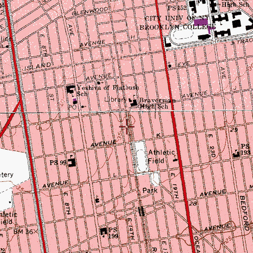 Topographic Map of Mesivta Zichron Eliezer, NY