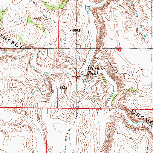 Topographic Map of Islands Tank, AZ