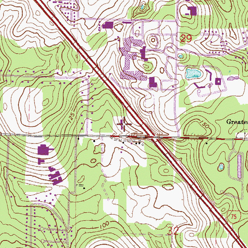 Topographic Map of Trilogy School, FL