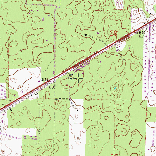 Topographic Map of Alachua County Fire Rescue Station 15, FL