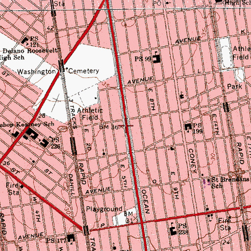 Topographic Map of Mikdash Melech Mechina, NY