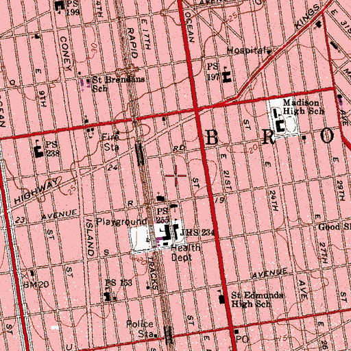 Topographic Map of Nefesh Academy, NY