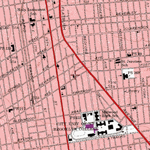Topographic Map of New Vistas Academy, NY