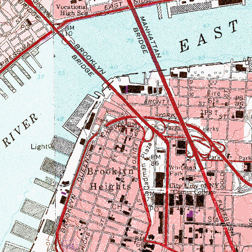 Topographic Map of Public School 8, NY