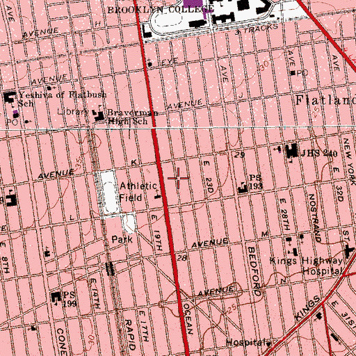 Topographic Map of Rabbi Harry Halpern Day School, NY