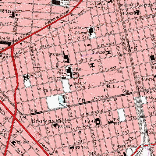 Topographic Map of Risen Christ Lutheran School, NY