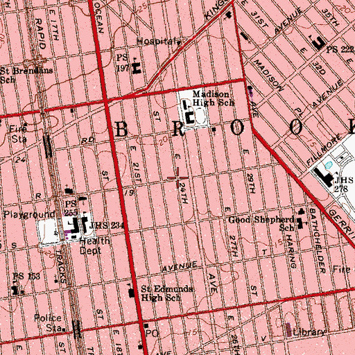 Topographic Map of Saint Agnes Seminary, NY