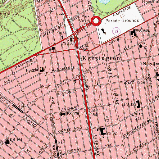 Topographic Map of Shaare Torah High School for Girls, NY
