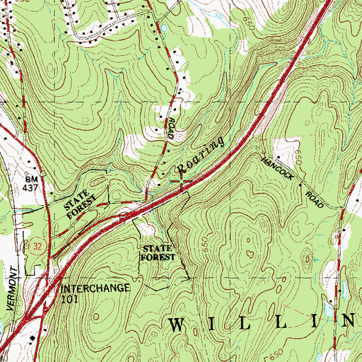 Topographic Map of Keene Brook, CT