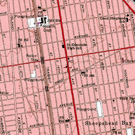Topographic Map of Soille Bais Yaakov High School, NY