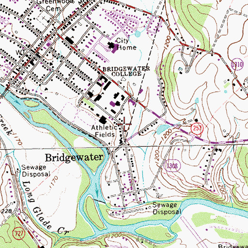 Topographic Map of Boitnott House, VA