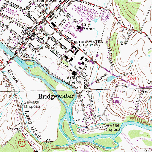 Topographic Map of Jopson Field, VA