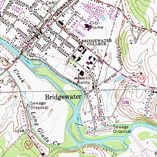 Topographic Map of Mapp Field, VA