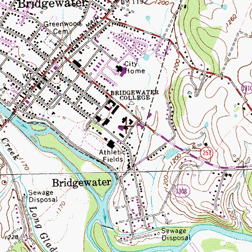 Topographic Map of Rebecca Hall, VA