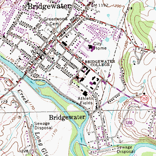 Topographic Map of The Carter Center for Worship and Music, VA