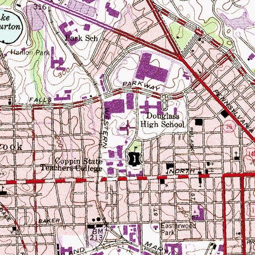 Topographic Map of Frances Murphy Research Center, MD