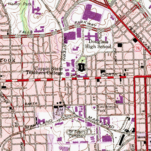Topographic Map of Percy Julian Science Center, MD